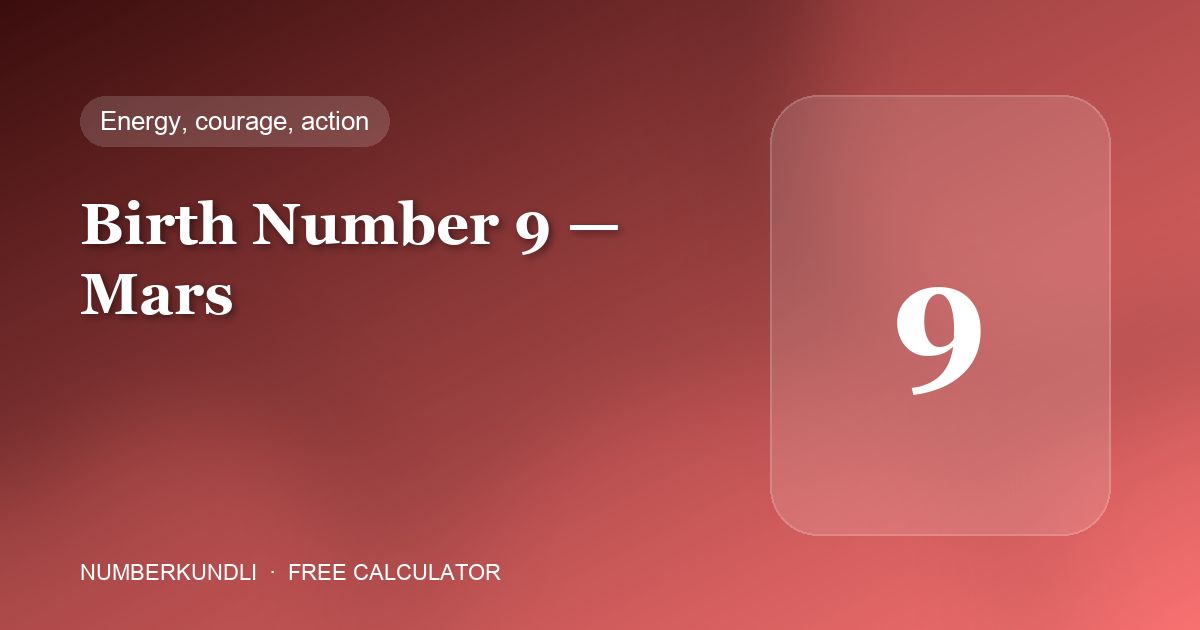 Birth number 9 — Mars